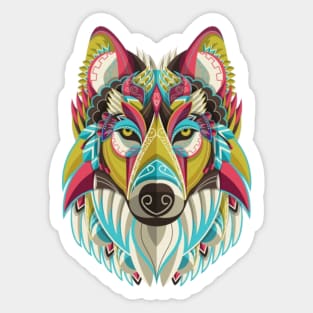 Colours of wolf Sticker